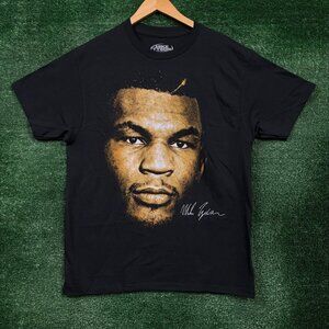 Mike Tyson Iron Mike Autograph Poster T-Shirt Size Large